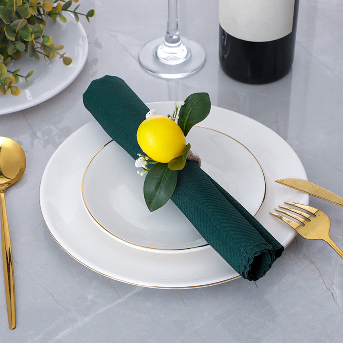 Simulation Lemon Napkin Ring Napkin Ring Holder Furniture Restaurant Table Decoration