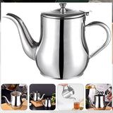 Stainless Steel Lubricator with Filter Screen Oil Strainer Pot Olive Oil Dispenser With Dust Proof Lid