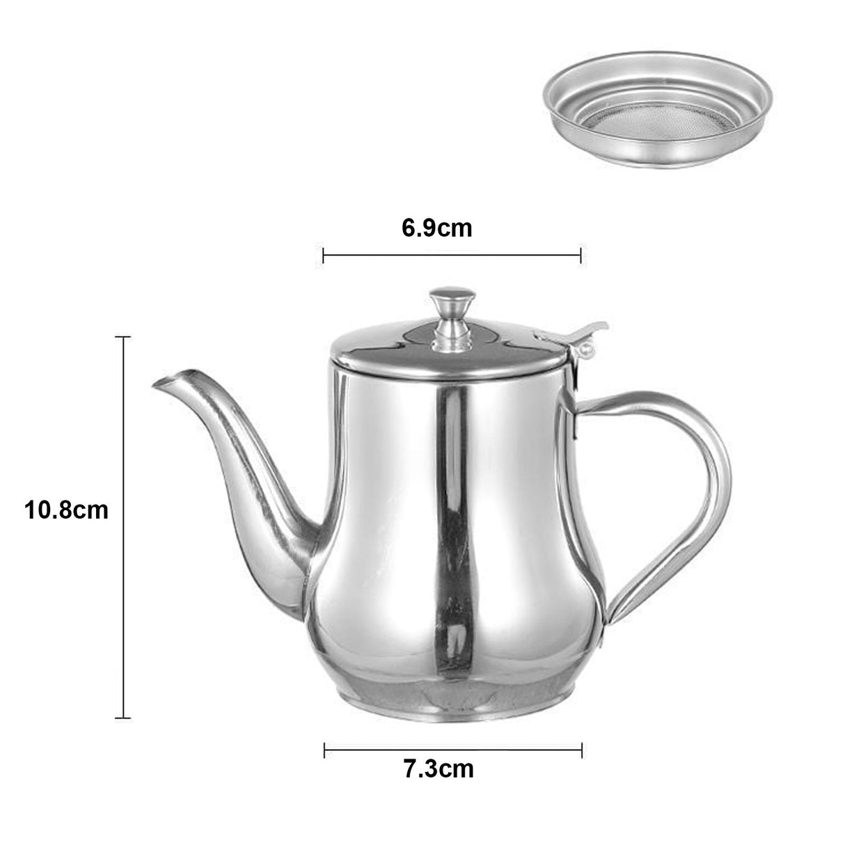 Stainless Steel Lubricator with Filter Screen Oil Strainer Pot Olive Oil Dispenser With Dust Proof Lid