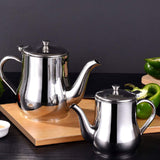 Stainless Steel Lubricator with Filter Screen Oil Strainer Pot Olive Oil Dispenser With Dust Proof Lid