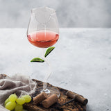 Wine Glass Rose Flower Shape Wine Cup High Borosilicate Glass Cocktail Glass for Party Bar - Top-Down View