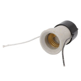 E27 Porcelain Lamp Holder Waterproof 2 Levels Adjustable Temp Heat Insulation Small Tee Heat Light Socket - Top-Down View