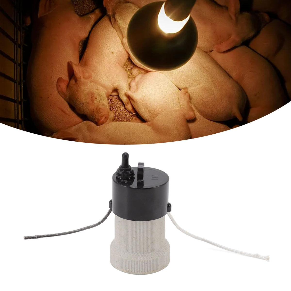 E27 Porcelain Lamp Holder Waterproof 2 Levels Adjustable Temp Heat Insulation Small Tee Heat Light Socket