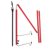 Camping Lantern Stand Portable Lightweight Outdoor Camping Aluminum Alloy Lamp Pole Light Hanging Stand Red