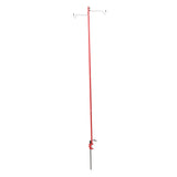 Camping Lantern Stand Portable Lightweight Outdoor Camping Aluminum Alloy Lamp Pole Light Hanging Stand Red - Rear View