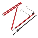Camping Lantern Stand Portable Lightweight Outdoor Camping Aluminum Alloy Lamp Pole Light Hanging Stand Red - Low Angle