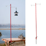 Camping Lantern Stand Portable Lightweight Outdoor Camping Aluminum Alloy Lamp Pole Light Hanging Stand Red