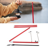 Camping Lantern Stand Portable Lightweight Outdoor Camping Aluminum Alloy Lamp Pole Light Hanging Stand Red - Extra Image