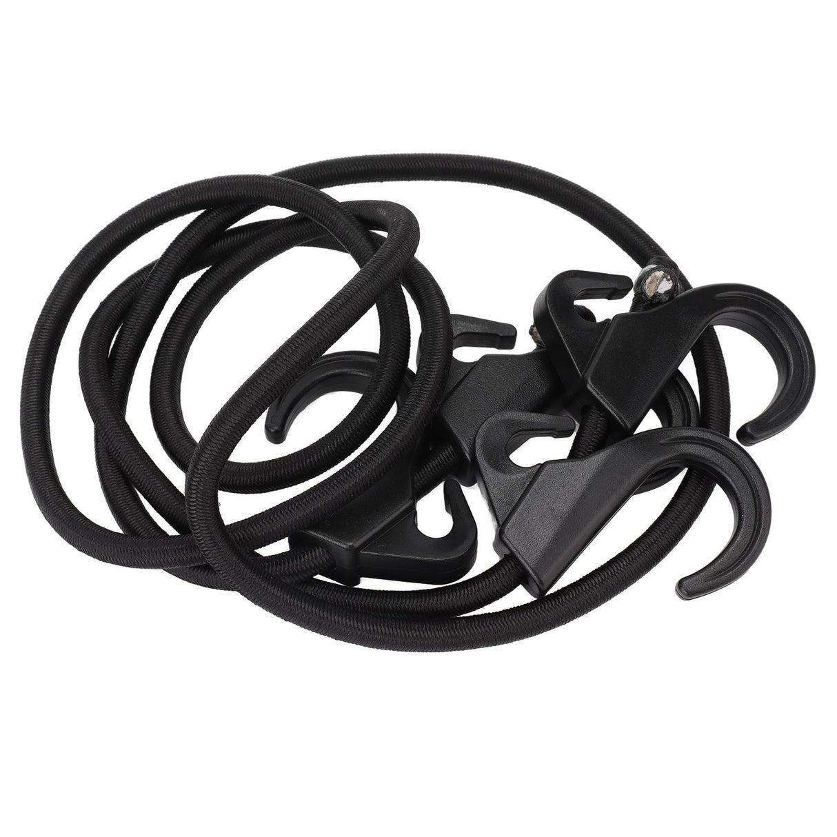 Camping Rope Strap UV Resistant POM Material Black Hooks Function Bungee Cords for Luggage Bundling