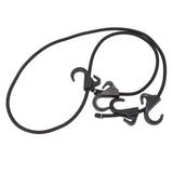 Camping Rope Strap UV Resistant POM Material Black Hooks Function Bungee Cords for Luggage Bundling - 45-Degree Angle