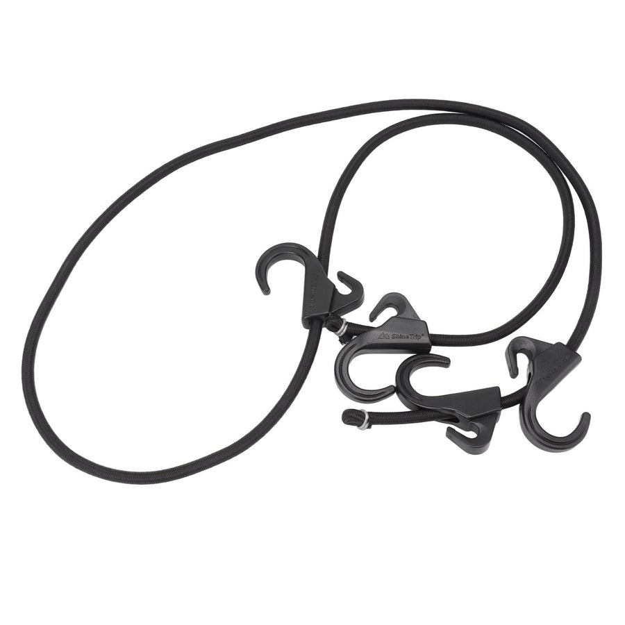 Camping Rope Strap UV Resistant POM Material Black Hooks Function Bungee Cords for Luggage Bundling