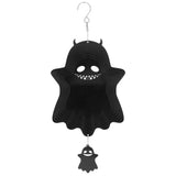 Ghost Wind Chimes Stainless Steel Wind Bell 3D Ghost Wind Spinners Halloween Ornament for Garden Yard Decoration 35x15cm