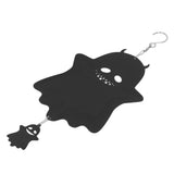 Ghost Wind Chimes Stainless Steel Wind Bell 3D Ghost Wind Spinners Halloween Ornament for Garden Yard Decoration 35x15cm - Side View