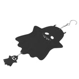 Ghost Wind Chimes Stainless Steel Wind Bell 3D Ghost Wind Spinners Halloween Ornament for Garden Yard Decoration 35x15cm