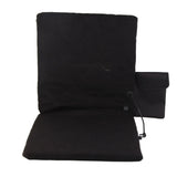 Electric Heating Seat Cushion Foldable Stadium Seats Heated Cover Pads with Backrest for Camping Fishing Hunting Black