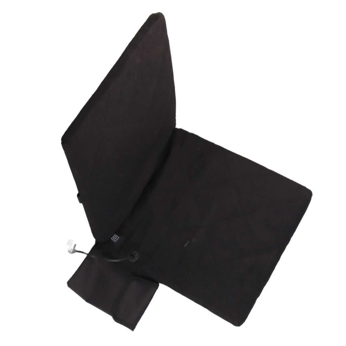 Electric Heating Seat Cushion Foldable Stadium Seats Heated Cover Pads with Backrest for Camping Fishing Hunting Black