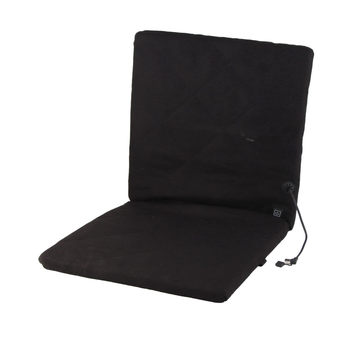 Electric Heating Seat Cushion Foldable Stadium Seats Heated Cover Pads with Backrest for Camping Fishing Hunting Black