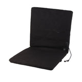 Electric Heating Seat Cushion Foldable Stadium Seats Heated Cover Pads with Backrest for Camping Fishing Hunting Black