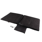 Electric Heating Seat Cushion Foldable Stadium Seats Heated Cover Pads with Backrest for Camping Fishing Hunting Black - 45-Degree Angle