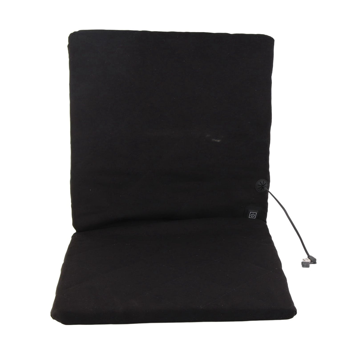 Electric Heating Seat Cushion Foldable Stadium Seats Heated Cover Pads with Backrest for Camping Fishing Hunting Black