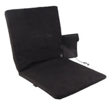 Electric Heating Seat Cushion Foldable Stadium Seats Heated Cover Pads with Backrest for Camping Fishing Hunting Black