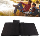 Electric Heating Seat Cushion Foldable Stadium Seats Heated Cover Pads with Backrest for Camping Fishing Hunting Black