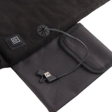 Electric Heating Seat Cushion Foldable Stadium Seats Heated Cover Pads with Backrest for Camping Fishing Hunting Black - Extra Image