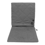 Electric Heating Seat Cushion Foldable Stadium Seats Heated Cover Pads with Backrest for Camping Fishing Hunting Grey