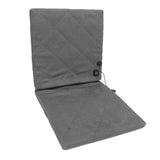 Electric Heating Seat Cushion Foldable Stadium Seats Heated Cover Pads with Backrest for Camping Fishing Hunting Grey