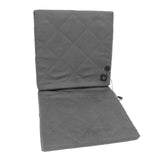 Electric Heating Seat Cushion Foldable Stadium Seats Heated Cover Pads with Backrest for Camping Fishing Hunting Grey