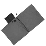 Electric Heating Seat Cushion Foldable Stadium Seats Heated Cover Pads with Backrest for Camping Fishing Hunting Grey