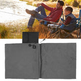 Electric Heating Seat Cushion Foldable Stadium Seats Heated Cover Pads with Backrest for Camping Fishing Hunting Grey