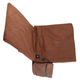 Electric Heating Seat Cushion Foldable Stadium Seats Heated Cover Pads with Backrest for Camping Fishing Hunting Khaki