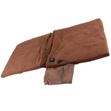 Electric Heating Seat Cushion Foldable Stadium Seats Heated Cover Pads with Backrest for Camping Fishing Hunting Khaki
