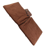 Electric Heating Seat Cushion Foldable Stadium Seats Heated Cover Pads with Backrest for Camping Fishing Hunting Khaki - Low Angle