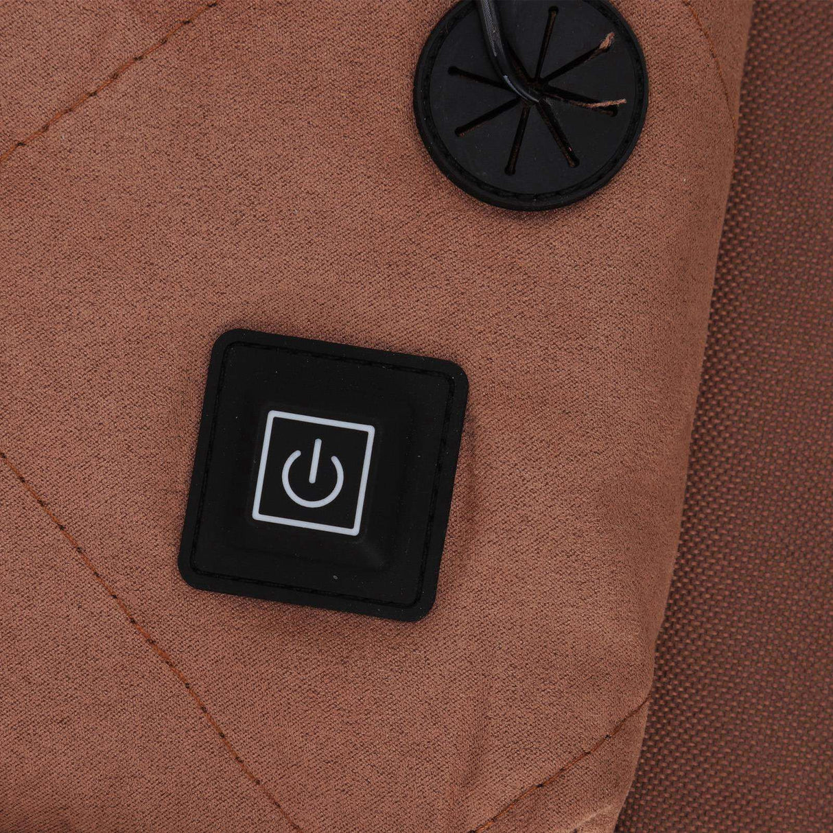 Electric Heating Seat Cushion Foldable Stadium Seats Heated Cover Pads with Backrest for Camping Fishing Hunting Khaki
