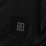 Electric Hand Warming Muff Temperature Controllable Waterproof Quilted Cotton Heated Hand Pouch for Winter Black