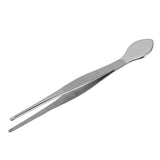 Bonsai Tweezers Stainless Steel Straight Serrated Tips Potted Plant Soil Loosening Spatula - Low Angle