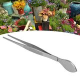 Bonsai Tweezers Stainless Steel Straight Serrated Tips Potted Plant Soil Loosening Spatula - Extra Image