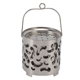 Camping Mini Heater Stainless Steel Portable Heating Stove for Outdoor Winter Fall - Rear View