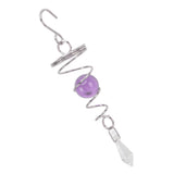 2Pcs Gazing Ball Spiral Tail Wind Spinner Stabilizer Stainless Steel Spiral Wind Chimes for Outside Purple