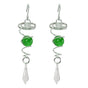 2Pcs Gazing Ball Spiral Tail Wind Spinner Stabilizer Stainless Steel Spiral Wind Chimes for Outside Green