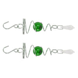 2Pcs Gazing Ball Spiral Tail Wind Spinner Stabilizer Stainless Steel Spiral Wind Chimes for Outside Green