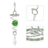 2Pcs Gazing Ball Spiral Tail Wind Spinner Stabilizer Stainless Steel Spiral Wind Chimes for Outside Green - Extra Image