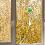 2Pcs Gazing Ball Spiral Tail Wind Spinner Stabilizer Stainless Steel Spiral Wind Chimes for Outside Green - Extra Image