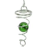 2Pcs Gazing Ball Spiral Tail Wind Spinner Stabilizer Stainless Steel Spiral Wind Chimes for Outside Green - Extra Image