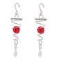 2Pcs Gazing Ball Spiral Tail Wind Spinner Stabilizer Stainless Steel Spiral Wind Chimes for Outside Red
