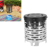 Camping Heating Stove Cover Portable Mini Stainless Steel Outdoor Camping Stove Accessories for Autumn Winter - Extra Image