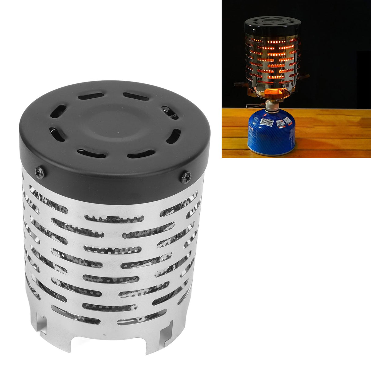 Camping Heating Stove Cover Portable Mini Stainless Steel Outdoor Camping Stove Accessories for Autumn Winter