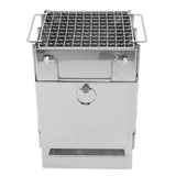 Camping Wood Stove Foldable Stainless Steel Integrated Mini BBQ Grill for Warm Outdoor Picnic